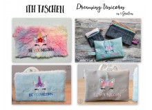 Stickserie ITH - Einhorn Tasche Dreaming Unicorn - BeYOUnicorn